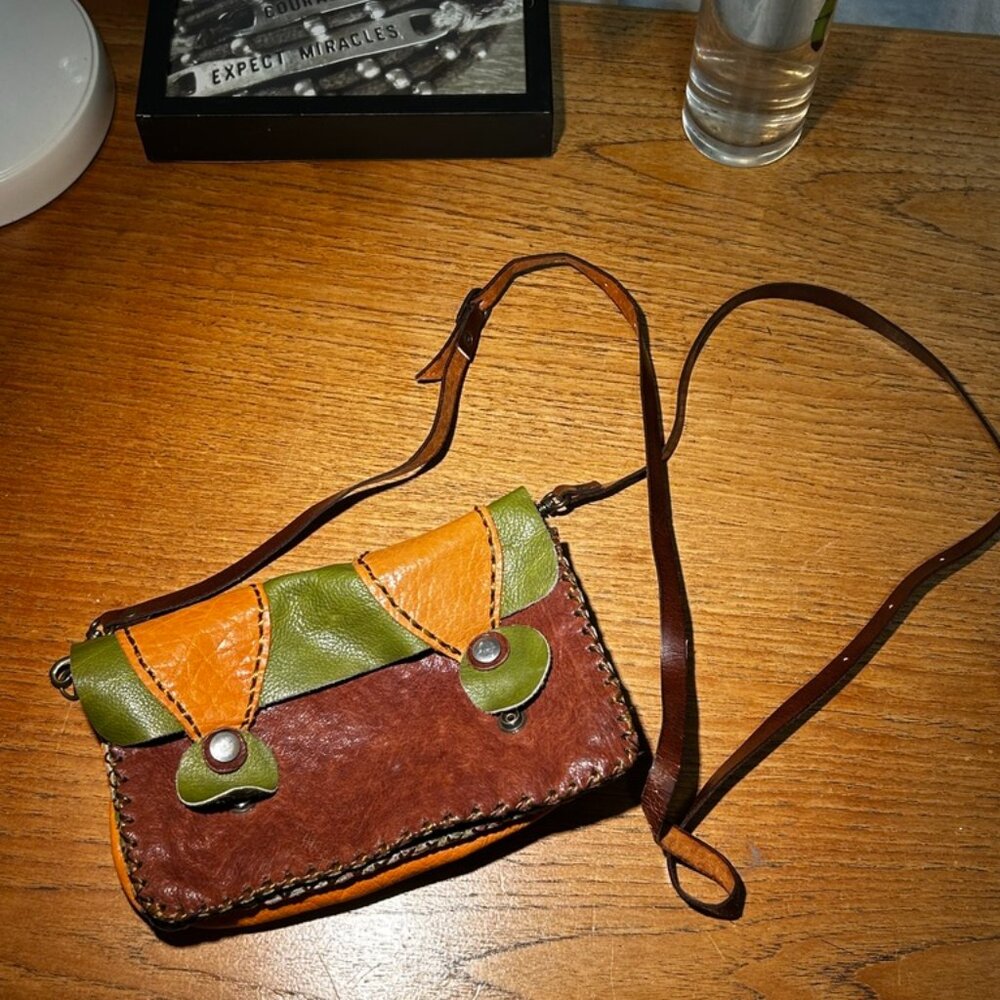 Funky little leather bag